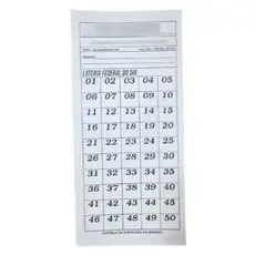 20 CARTELAS DE RIFA NUMEROS 100 NUMEROS