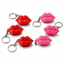 Chaveiro Acessório Feminino Abridor de Latas Estilo Boca para Decorar Bolsas e Chaves e proteger as unhas