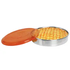Assadeira 30cm Tampa - Forma Redonda Bolo Tortas Empadão G e Assados -Transportar de Sua casa Festas