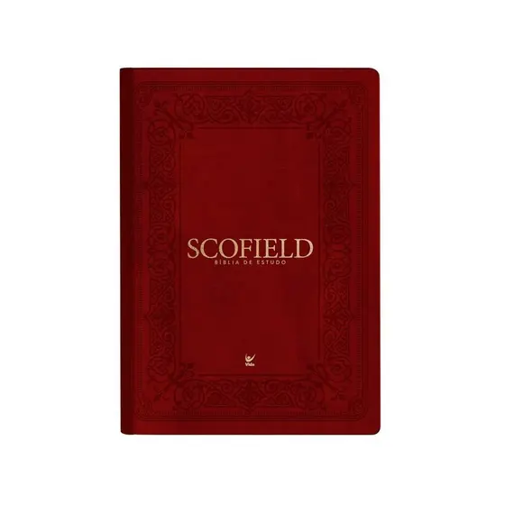 Bíblia De Estudo Scofield | AEC | Letra Grande | Palavras de Jesus em Vermelho | Luxo Vinho