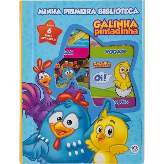 Box com 6 Minilivros Galinha Pintadinha - Minha primeira biblioteca
