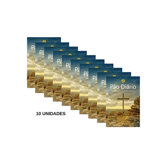 Kit 10 Livros Pão Diário | 90 reflexões para seu momento devocional | Capa Cruz | Publicações Pão Diário