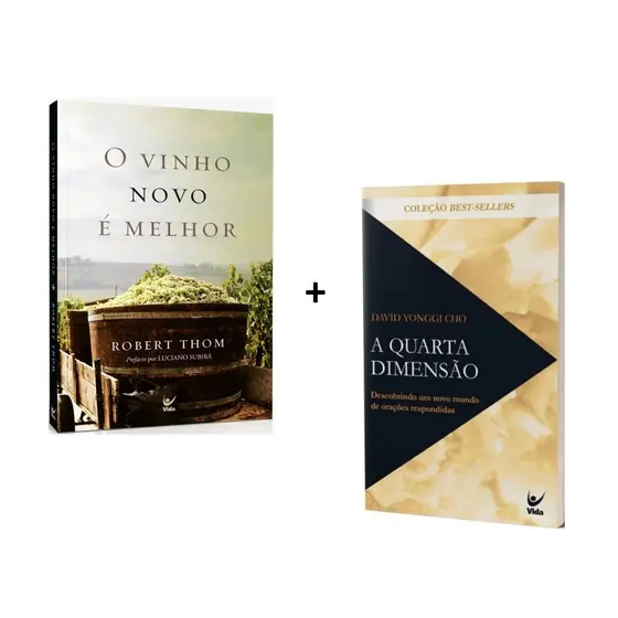 Kit com 2 livros : Vinho Novo é Melhor + Quarta Dimensão