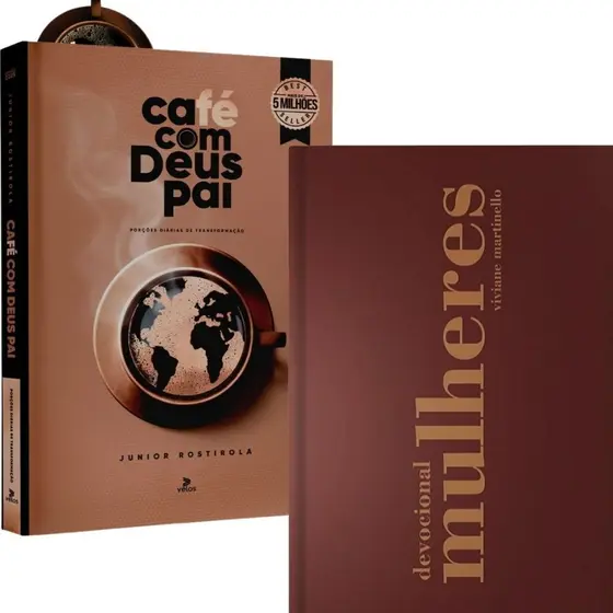 Kit 2 Livros | Café com Deus Pai Porções de Transformação + Devocional Mulheres Viviane Martinello