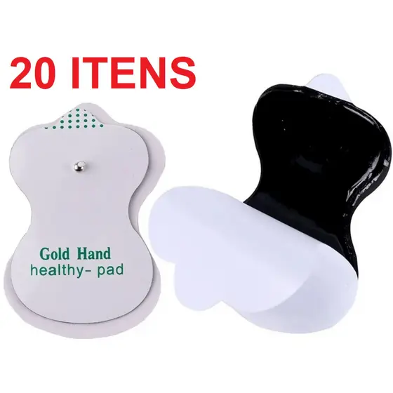 20 Eletrodos Pads Para Aparelho Fisioterapia Tens Acupuntura Terapia Massagem Muscular