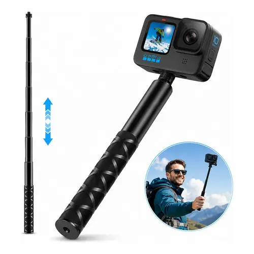 Bastão De Selfie Invisivel Para Insta360 X2, X3, X4, ONE RS, DJI Action 3, GoPro Hero