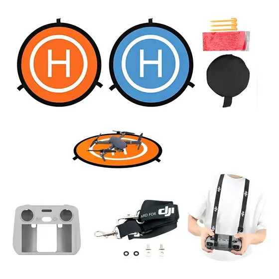 Alça Para Dji Mini 3 Pro Mavic Air 2 + Pista Pouso + Capa Rc