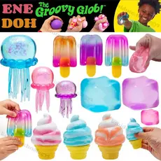 [Estoque Pronto] NeeDoh Engraçado Slime Medusa Squeeze Toy Colorido Bonito Soft Squish Sensory Cube Escritório Relaxamen