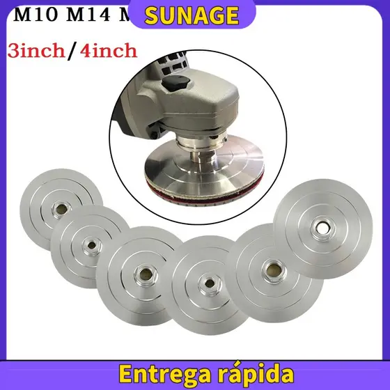 [SUNAGE] Almofada De Apoio De 4 Polegadas Polimento De Diamante Suporte De Base De Alumínio M14 M10 M16