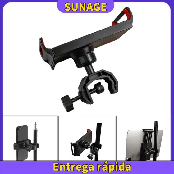 [SUNAGE] Suporte Universal Para Montagem De Microfone Ajustável Clipe De Celular E Tablet