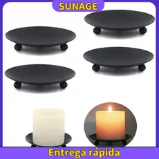 [SUNAGE] Placa De Ferro Castiçal Pilar Arte Pedestal Decorativo Para Festa De Casamento Spa