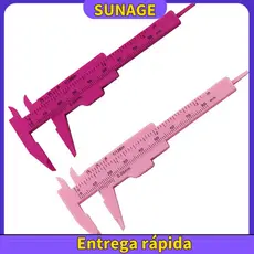 [SUNAGE] 0-80mm Plástico Deslizante Vernier Caliper Medidor Ferramenta De Medição Régua De Escala Dupla