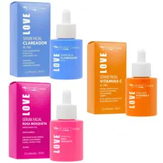 KIT com 3 Sérum Facial Clareador Antissinais Max Love 30ml cada