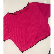 Blusa Cropped Malha Frufru Basic - C4