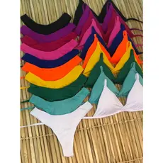 KIT 3 Biquíni Blogueira Asa Delta Praia Verão Promoção - Com bojo