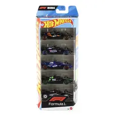 Carrinho Hot Wheels Mattel Mini Fórmula 1 JGF58 - Embalagem com 5 Unidades