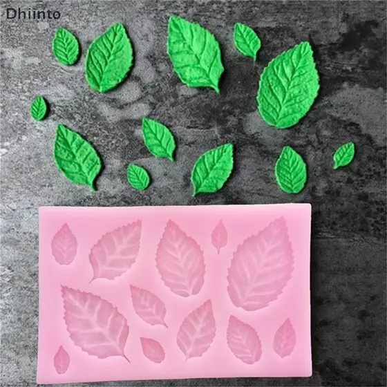 [Dhiint] Molde De Silicone Em Forma De Folha Deixa Decoração De Bolo Moldes De Fondant Ferramenta De Cozimento