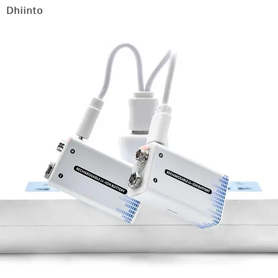 [Dhiint] Bateria De 9v 9v li-ion Tipo-C Lítio 9v Para Multímetro Microfone Cabo De Carregamento USB Em