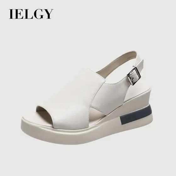 Sandálias De Cunha Plataforma Combinadas Da Moda Feminina IELGY