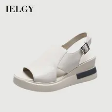 Sandálias De Cunha Plataforma Combinadas Da Moda Feminina IELGY