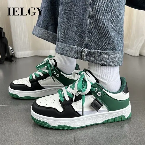 Ielgy tênis casuais feminino na moda Harajuku Retro estudante tênis respirável