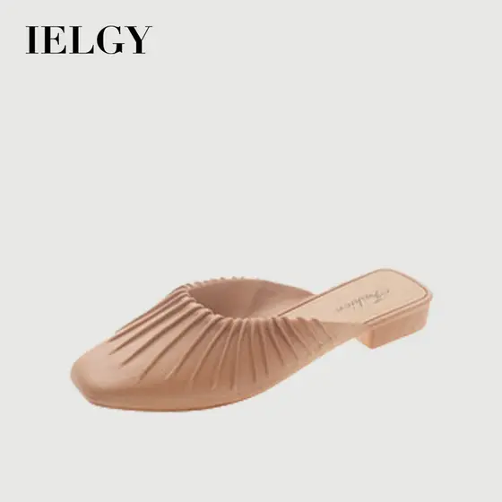 IELGY Baotou Meias Chinelos Femininos Preguiçosos Antiderrapantes Sapatos Casuais