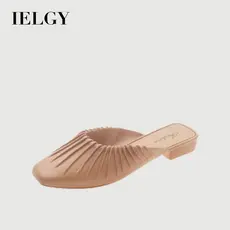 IELGY Baotou Meias Chinelos Femininos Preguiçosos Antiderrapantes Sapatos Casuais