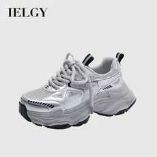 IELGY Hot 2025 Malha Elevada De Sola Grossa Respirável E Versátil Tênis Leves Casuais Sapatos De Pai Femininos