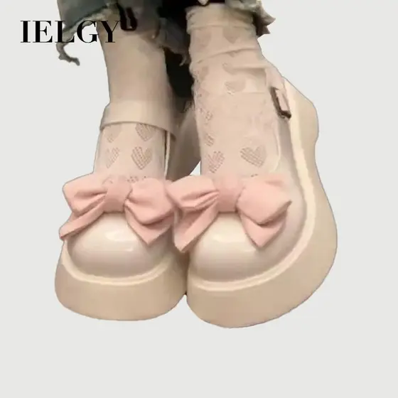 IELGY Gentle Mary Jane Sapatos Femininos Japoneses Jk Lolita Fofos Estudantes Grandes De Couro Cabeludo