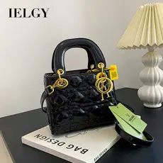 IELGY Senhoras Nicho Bolsa Diana de Grande Capacidade Celebridade Elegante Bolsa Diagonal (lenço de seda grátis)