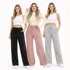 Calça Pantalona Calça Feminina Roupa Feminina Cintura Alta Lanzinha