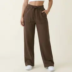 Moletom Feminina Wide leg Soltinha Cintura alta Quentinha Blogueira