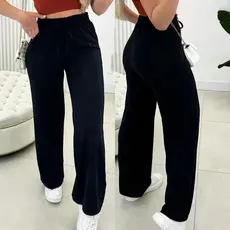 Calça Pantalona Calça Feminina Roupa Feminina Cintura Alta Lanzinha