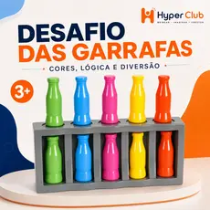 Jogo Desafio Das Garrafas Raciocínio Lógico Percepção Visual Infantil