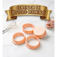 Cortador de Biscoito Recheado 2 em 1 | Faça Cookies Perfeitos em Casa Fácil