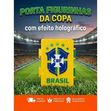 Porta Figurinhas Copa 2026 com Holográfico Brilhante Premium ,Organizador de Figurinhas Resistente e acabamento Premium.
