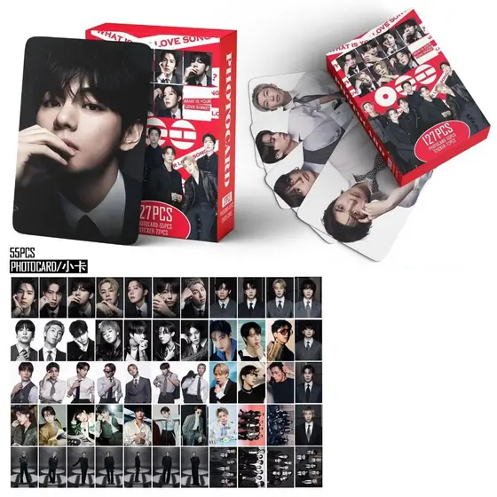 BTS Photocards -55 cards ARIRANG: Alta Qualidade, Impressão Frente e Verso, Papel Fotográfico, acabamento plastificado