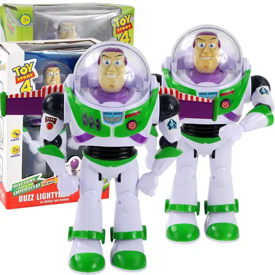 28cm Movie Toy Story Buzz Lightyear Música/Asas Modelo Ação Figura Brinquedos Woody Forky Alienígena Jessie Anime Doll