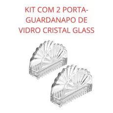 Kit 2 Portaguardanapos Vidro L'Hermitage Cristal Brazilia Egito