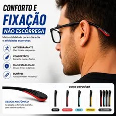 Ponteira Esportiva para Óculos em Borracha | Par Universal Antiderrapante