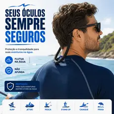 Cordão Cordinha Flutuante Salva Óculos Jetski Surfista Natação