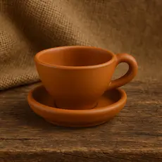 Vaso Com Prato De Barro Para Suculentas Flores De Jardim E Varandas