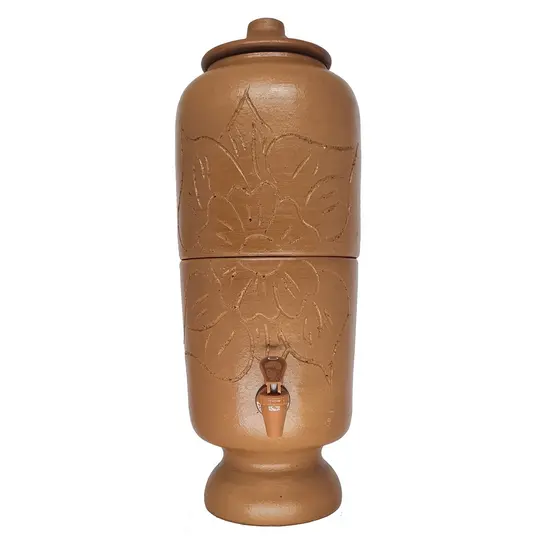 Filtro de Água de Barro Artesanal 3 Litros – Vale do Jequitinhonha MG com Vela e Torneira