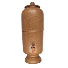 Filtro de Água de Barro Artesanal 3 Litros – Vale do Jequitinhonha MG com Vela e Torneira