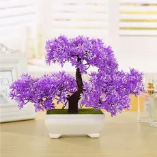Bonsai Artificial Realista com Mini Folhas Coloridas – Decoração Prática e Sofisticada