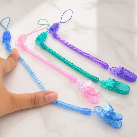 Kit 3 Prendedor de Chupeta Tipo Mola Universal em Silicone Lavável