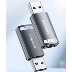 Conversor de Áudio USB Essager - Conexão Simples e Áudio de Alta Qualidade