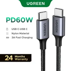 UGREEN PD QC PPS 100W 60W USB-C Para Cabo De Carga Rápida Tipo 20V 5A USB Tipo C Para iPhone 15 Samsung Galaxy Tablet