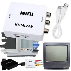 Adaptador Conversor HDMI Para RCA Áudio E Vídeo Compatível Com TVs De Tubo