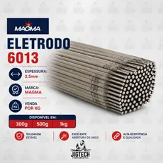 Eletrodo 6013 2,5mm MAGMA AWS (350mm) Vareta de Solda - Venda por KG.